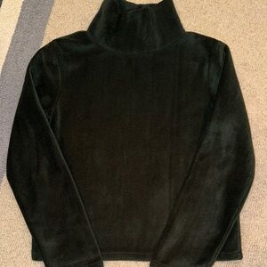 Banana Republic forest green soft fleece Turtleneck
